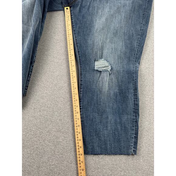 Kut from the Kloth Katy Straight Leg Jeans 24W Blue High Rise Ankle Medium Wash - Picture 6 of 14